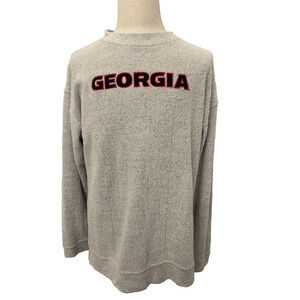Collegiate Outfitters Georgia Men’s Terry Gray Sweatshirt XL Red & Black Letters